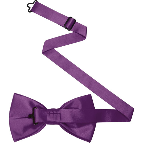 2 Packs Solid Color Pre-tied Bow Tie Adjustable Bowtie for Men 2
