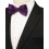 2 Packs Solid Color Pre-tied Bow Tie Adjustable Bowtie for Men 2