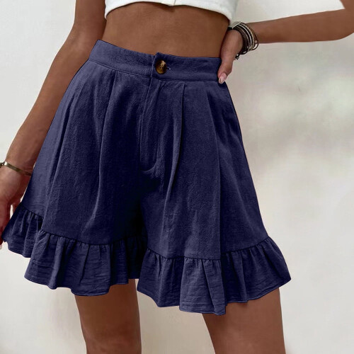 Αθλητικό σορτς QLEICOM για γυναίκες, Plus Size, ψηλόμεσο, χαλαρό, φαρδύ σορτς 1