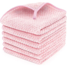 Lot de 6 gants de toilette en microfibre à séchage rapide 33 x 33 cm – Serviettes légères pour la salle de sport, le yoga et le camping, bleues
