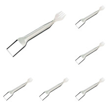 Coupe-pastèque et fourchette 2 en 1 en acier inoxydable