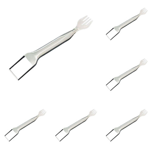 Coupe-pastèque et fourchette 2 en 1 en acier inoxydable