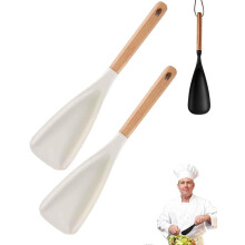 Cedar & Ash3-in-1Spoonula – Monitoiminen ruoanlaittolusiikka, lasta ja sekoitin, lämmönkestävä silikoni (valkoinen 2)