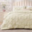 Beige Twin Comforter Set Boho Pintuck 2-Piece 1