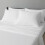 Lakanset i 100 % bomullsjersey, queen size, vit, enfärgad 1