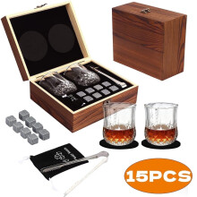 Sada pohárov na whisky s chladiacimi kameňmi, 2 ks
