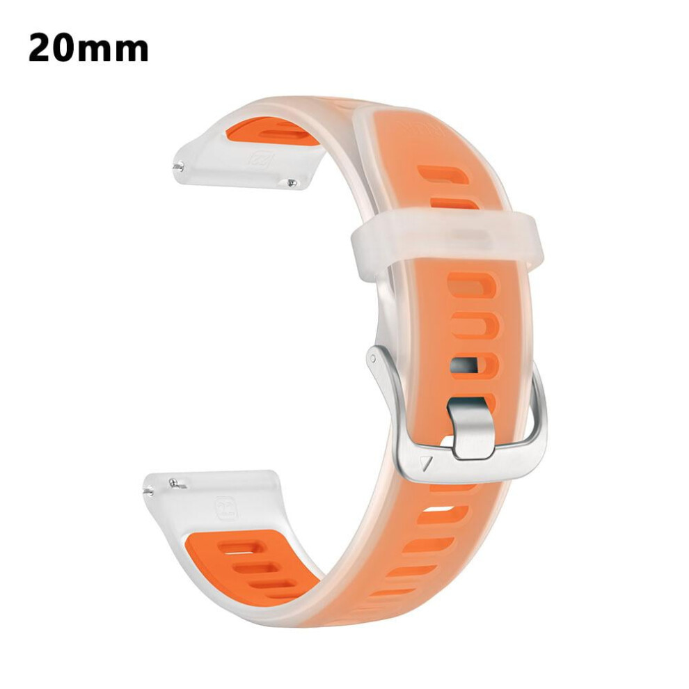 Soft Silicone Garmin Watch Band (20Mm/22Mm), Two-Tone Sport Strap Compatible With Venu, Forerunner, Vivoactive 9180479601524