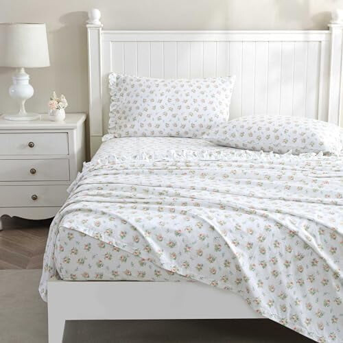 Dobbelt bomulds percale lagensæt i Roseford Orange 1