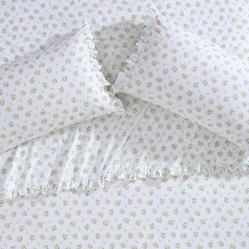 Dobbelt bomulds percale lagensæt i Roseford Orange 2