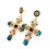 Boho rhinestone cross dangle earrings for women 3
