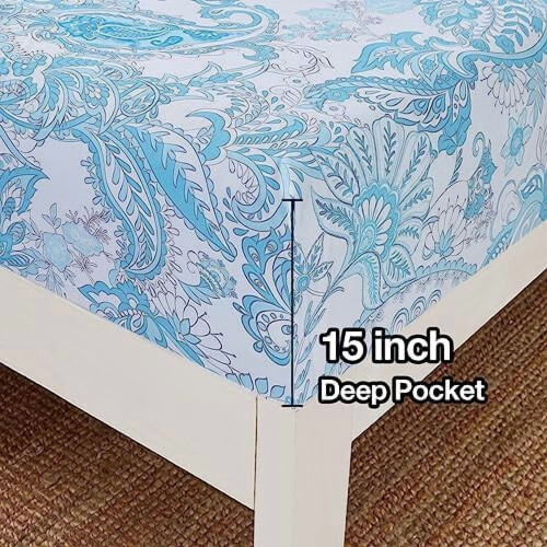 Ensemble de draps en microfibre à motif cachemire Cal King, 4 pièces 2