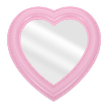 Mirror Heart Wall Tabletop Beauty Makeup Cosmetic Hanging Desktop Standing Table Handheld Bedroom