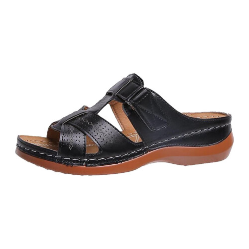 Σανδάλια Azrian με πλατφόρμα και slip-on - Γυναικεία επίπεδα σανδάλια με στήριξη 1