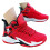 Scarpe da ginnastica da ragazzo con punta chiusa e lacci, in mesh, rosse 1
