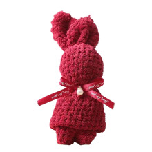 Serviette en maille chaîne motif lapin ananas – Ultra douce, très absorbante, douce pour la peau de bébé, idéale pour jouer et renforcer le
