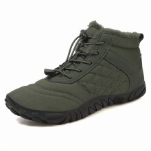 Men's Ankle Winter Boots Faux Fur Lining Waterproof Warm Snow Boots Booties with Memory Foam