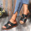 Σανδάλια Azrian με πλατφόρμα και slip-on - Γυναικεία επίπεδα σανδάλια με στήριξη 5