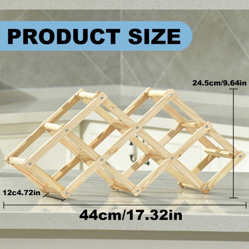 Stackable Freestanding Wine Rack for Countertop/Cabinets, Foldable & Scratch-Resistant | Compatible with Standard Wine Bottles 2