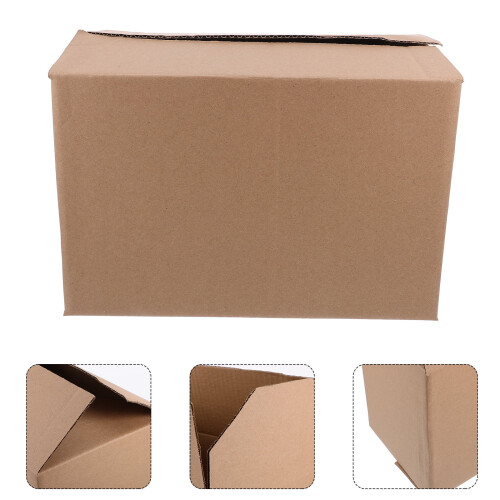 Packing box box moving packing carton half-height express box postal carton rectangular box express box (No. 5-three-layer AA hardened) 5pcs
