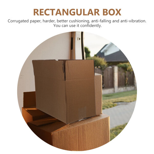 Packing box box moving packing carton half-height express box postal carton rectangular box express box (No. 5-three-layer AA hardened) 5pcs 2