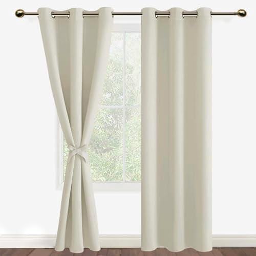 Cuirtíní Dorcha le Ceangail 42x63 orlach Tacar de 2
