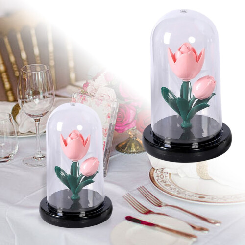 Herzförmige Tulpen-Nachtleuchte – Dekorative ABS-Lampe 1