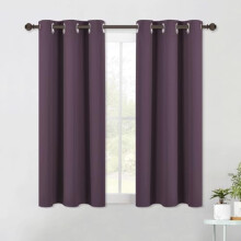 Blackout Drapery Panels Plum Microfiber 42x54 Inch 2 pcs