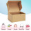 Caixas de envio de papelão ondulado marrom, tamanho pequeno (6x4x3 polegadas), pacote com 25 unidades. 3