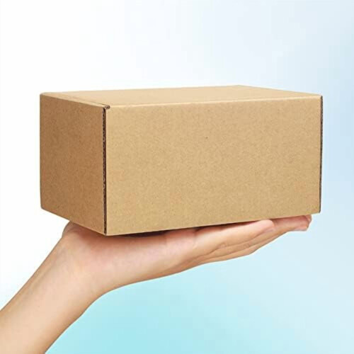Caixas de envio de papelão ondulado marrom, tamanho pequeno (6x4x3 polegadas), pacote com 25 unidades. 2