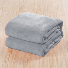Pătură din fleece Bare Home – Twin/Twin XL, gri, micropluș ușor, ultra moale și călduroasă pentru pat, canapea, camping, călătorii –