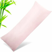 Fronha de corpo em rayon de bambu, 50x137cm, rosa.