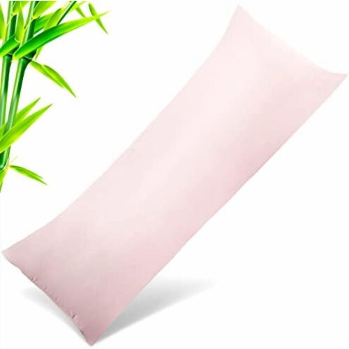 Fronha de corpo em rayon de bambu, 50x137cm, rosa.