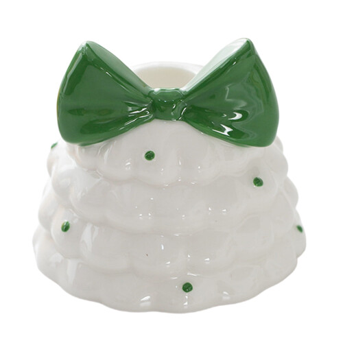Velvet Christmas Bows Candle Holder 2 Pcs 2
