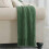 Green Throw Blanket 50x60 Inches Throw Textured Solid Soft Sofa Couch Decorative Knit Blanket 5