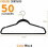 50-pack smala 43 cm halkfria plasthängare 2