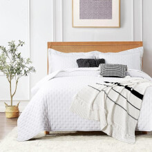 Ensemble de couette beige surdimensionnée Cal King (3 pièces), couvre-lit léger en microfibre, couette fine, 118 x 106 pouces, compatible avec Cal