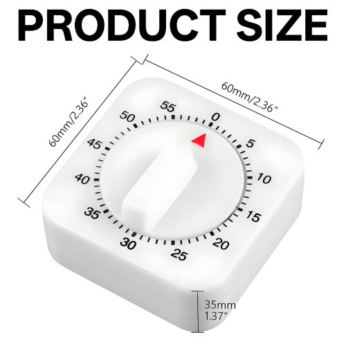 Mechanical Kitchen Timer PVC Portable 1 Unit 2