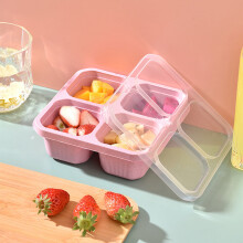 Boîte à lunch Bento à 4 compartiments, contenants alimentaires compartimentés avec couvercle – Idéale pour préparer les repas des enfants,