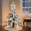 4 Pcs Glitter Twisted Candy Cane Ornaments with Bowknot & Strings for Christmas Tree – Silver 6