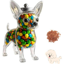 Koiran keksipurkki Chihuahua-tyyliin ilmatiivis lasi 1,5 l