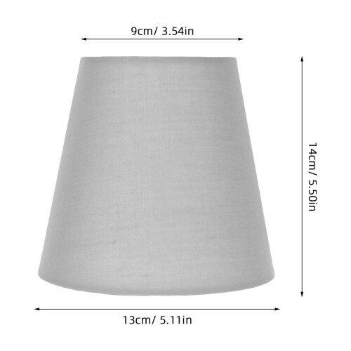 Small Light Grey Fabric Lampshade for Table Lamps, Soft Light Diffuser, Ideal for Home and Office Use 1