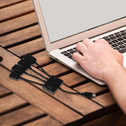 Micro USB-datahub voor tablets en telefoons, multifunctionele hub, oplaadstation en houder. 1