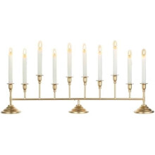 Goldener 32-Zoll-10-armiger Blumen-Kandelaberhalter