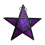 Five-Pointed Star Crystal Candle Holder, Purple, 1 Pack 2