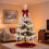4 Pcs Glitter Twisted Candy Cane Ornaments with Bowknot & Strings for Christmas Tree – Silver 7