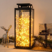 Guirlande lumineuse JINYUN200FT blanc chaud, 600 LED, fil de cuivre étanche avec télécommande – Compatible avec sapin de Noël, chambre,