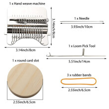 Loom Speedweve Type Weave Tool,Darning Loom Quickly Mending Convenient Darning Loom DIY Weaving Arts 14 Hooks