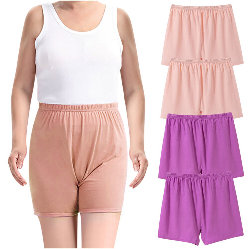 Γυναικεία Εσώρουχα 4 τεμαχίων, Σορτς Ύπνου Plus Size για Ηλικιωμένες Γυναίκες, Μπόξερ 1