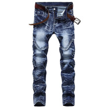 Bríste Jeans d'Fhir Jeans Faisean Nua le Pócaí Cnaipe Zipper Pearsantacht Jeans Treochta Jeans