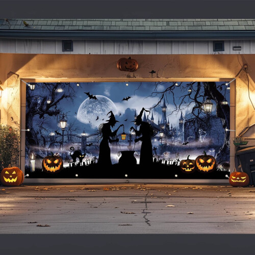 Διακοσμήσεις για πάρτι Halloween Comefolife Τρομακτική σιλουέτα Halloween για τοίχο, πόρτα